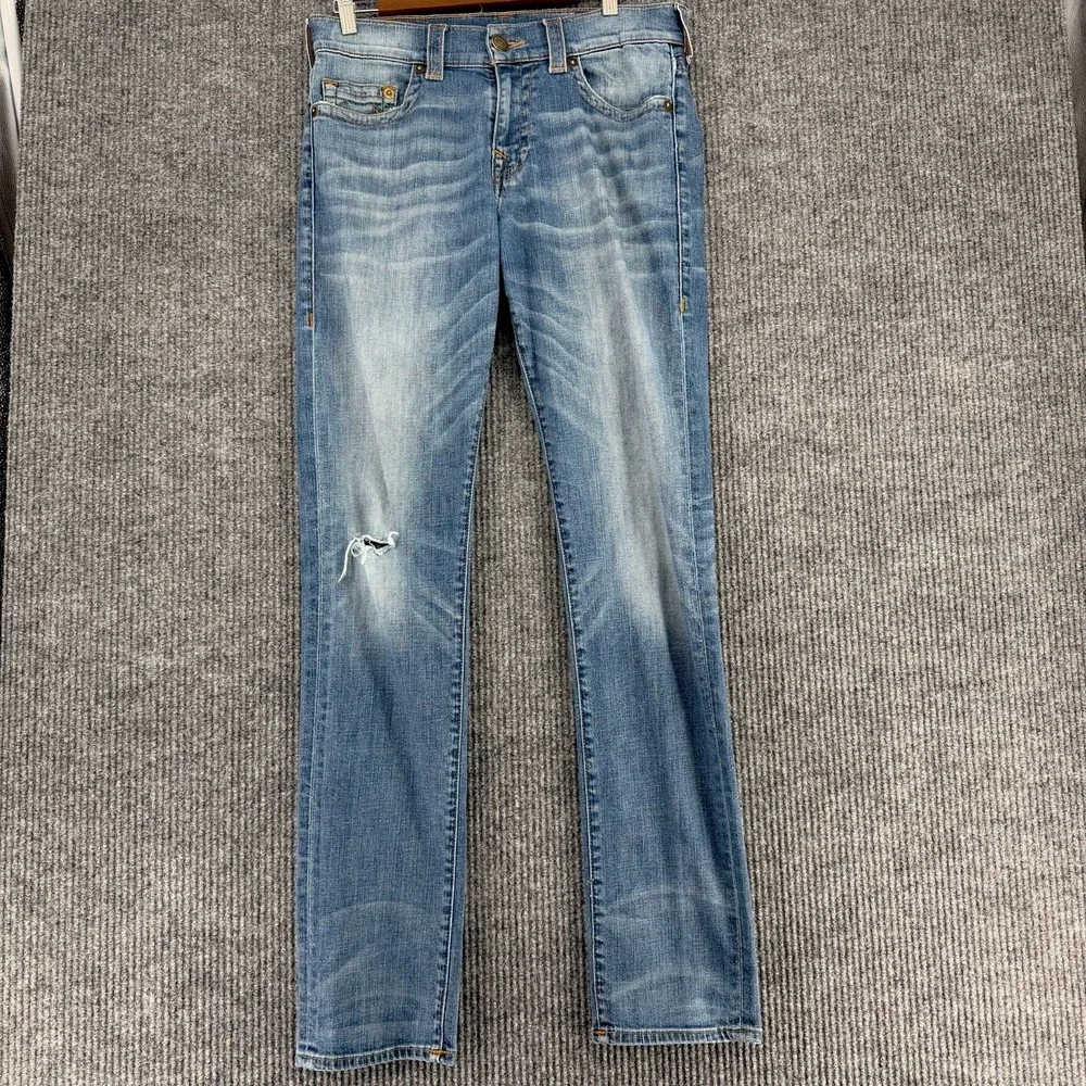 True‎ Religion Geno relaxed slim jeans 31 medium y2k biker distressed denim